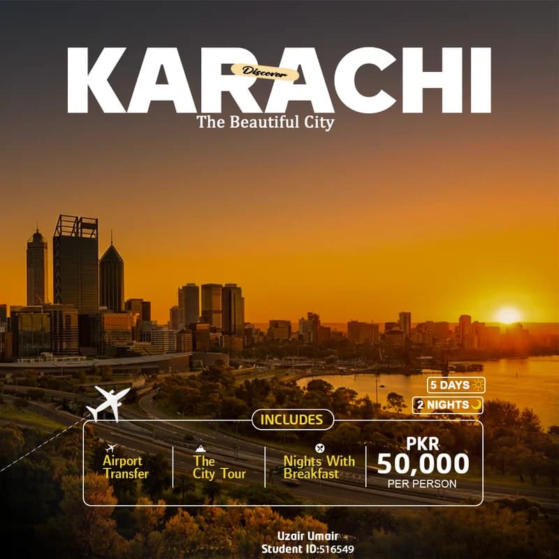 Discover Karachi — travel poster