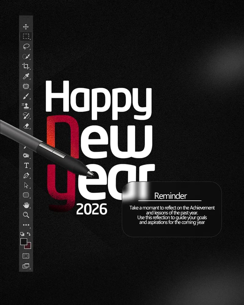New Year — typography study